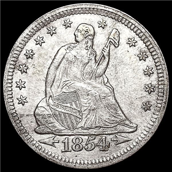 1854 Arws Seated Liberty Quarter UNCIRCULATED