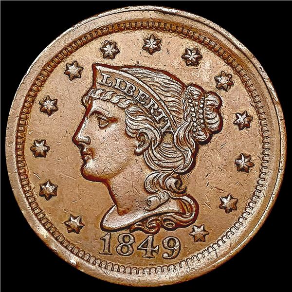 1849 Braided Hair Large Cent UNCIRCULATED