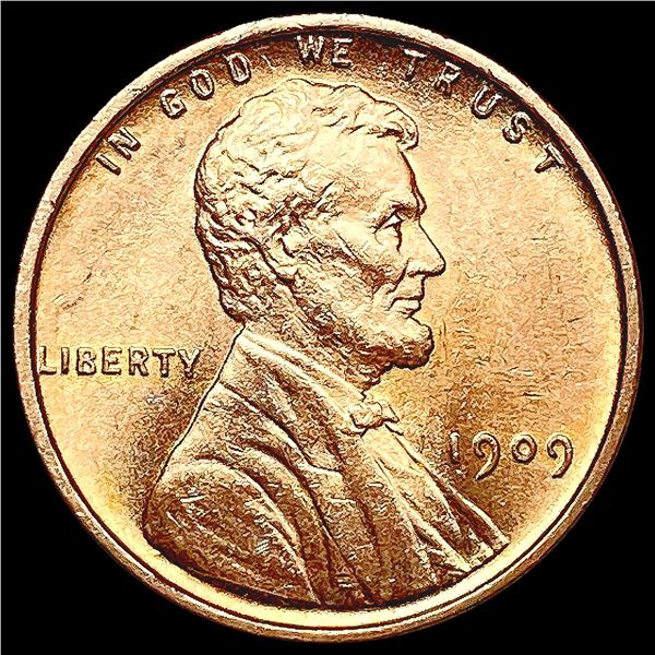1909 VDB RED Wheat Cent GEM BU