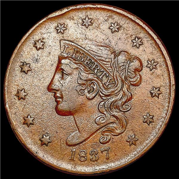 1837 Braided Hair Large Cent NEARLY UNCIRCULATED