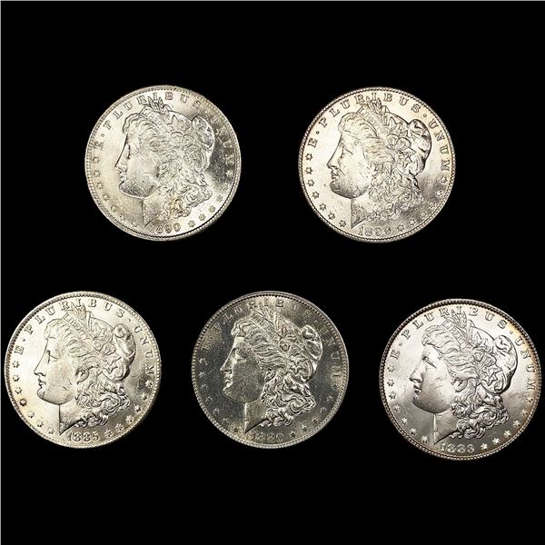 [5] Morgan Silver Dollar [1880-S, 1883, 1885-O, 18