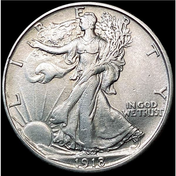 1918-S Walking Liberty Half Dollar CLOSELY UNCIRCU