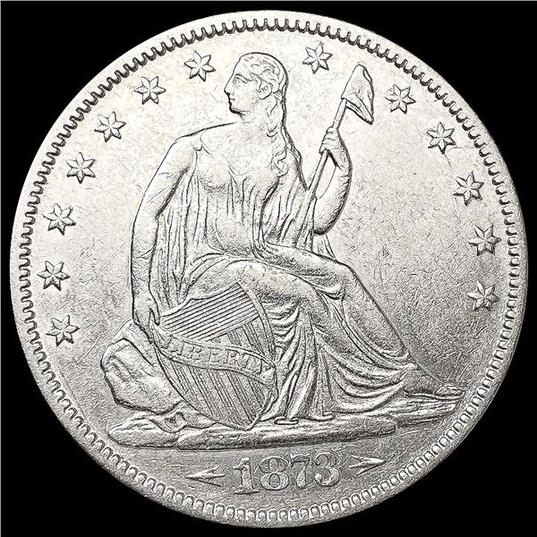 1873 Arws Seated Liberty Half Dollar UNCIRCULATED