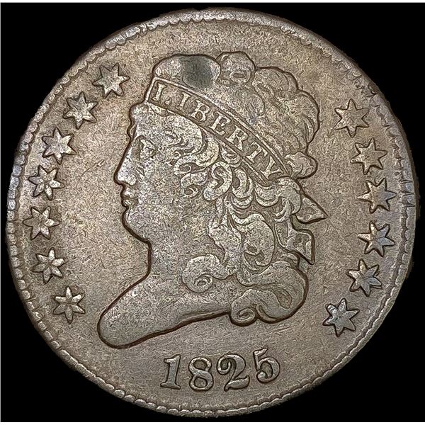 1825 Classic Head Half Cent NEARLY UNCIRCULATED
