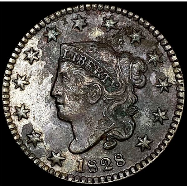 1828 Coronet Head Large Cent NEARLY UNCIRCULATED
