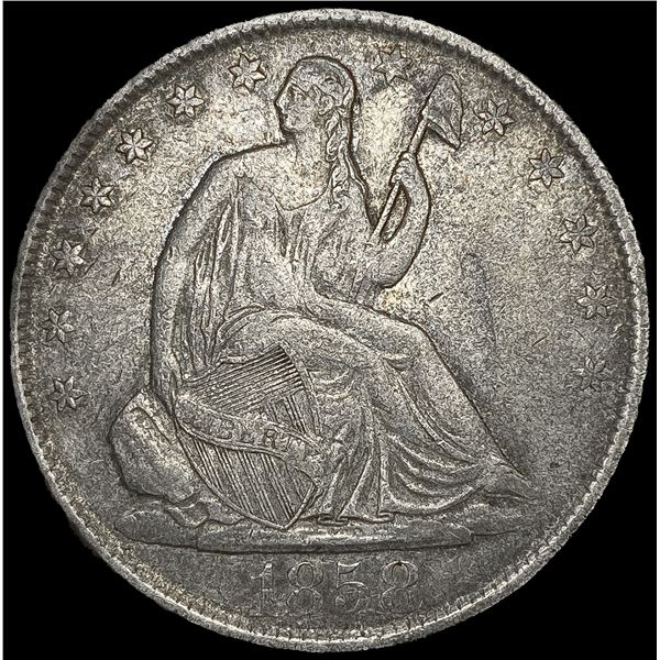 1858-O Seated Liberty Half Dollar NEARLY UNCIRCULA