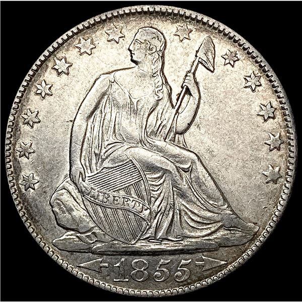 1855-O Arws Seated Liberty Half Dollar CLOSELY UNC