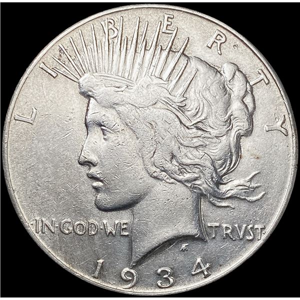 1934-S Silver Peace Dollar LIGHTLY CIRCULATED