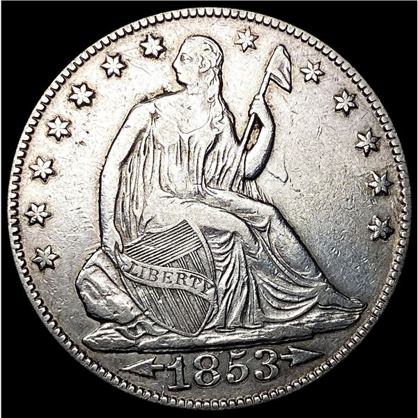 1853-O A & R Seated Liberty Half Dollar NEARLY UNC