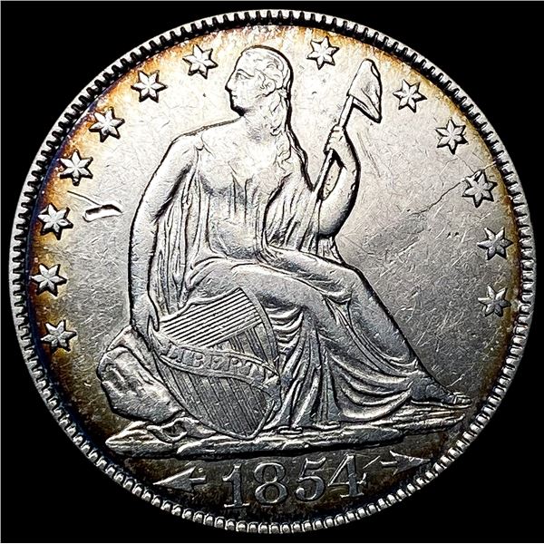 1854-O Seated Liberty Half Dollar CLOSELY UNCIRCUL