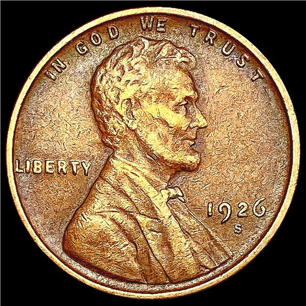 1926-S Wheat Cent CLOSELY UNCIRCULATED