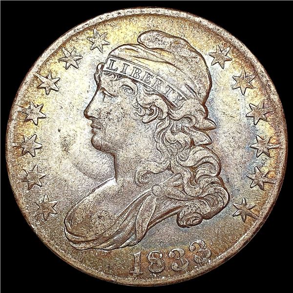 1833 Capped Bust Half Dollar NEARLY UNCIRCULATED