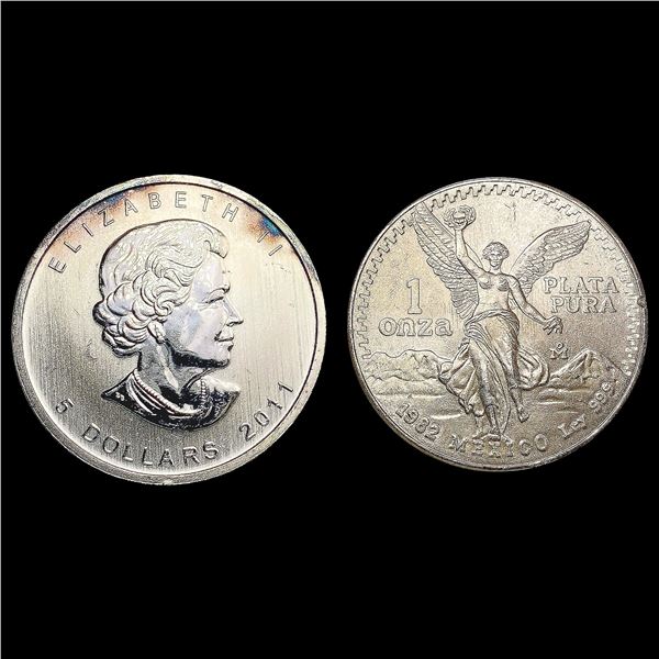 [2] Mexico & Canada 1oz Silver Coinage [1982, 2011