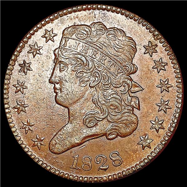 1828 13 Stars Classic Head Half Cent CHOICE AU