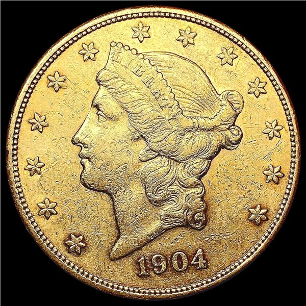 1904-S $20 Gold Double Eagle CLOSELY UNCIRCULATED