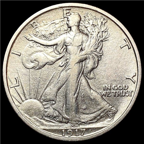 1917-S Walking Liberty Half Dollar CLOSELY UNCIRCU