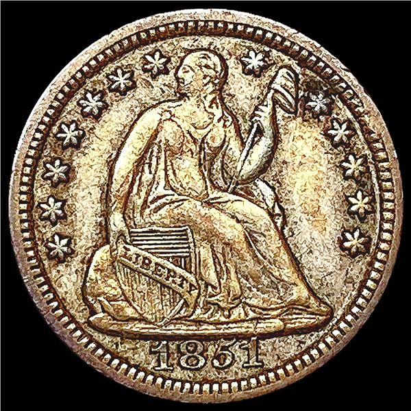 1851 Seated Liberty Half Dime CLOSELY UNCIRCULATED