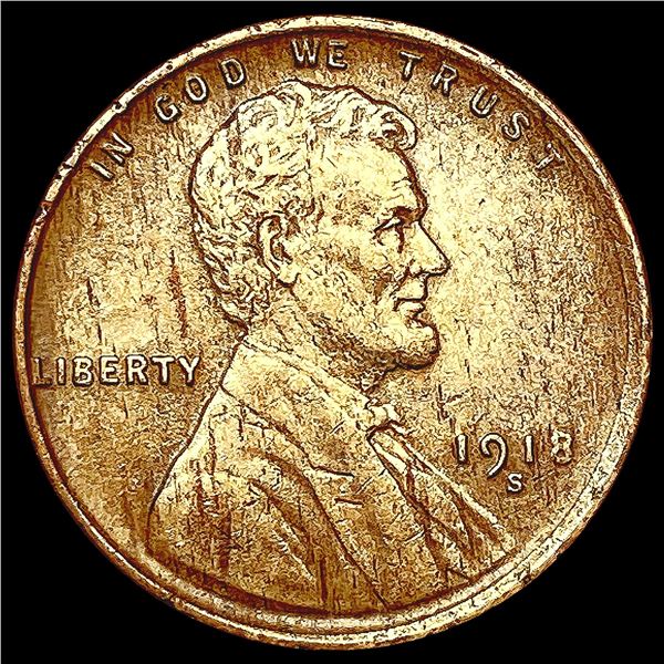 1918-S Wheat Cent CLOSELY UNCIRCULATED