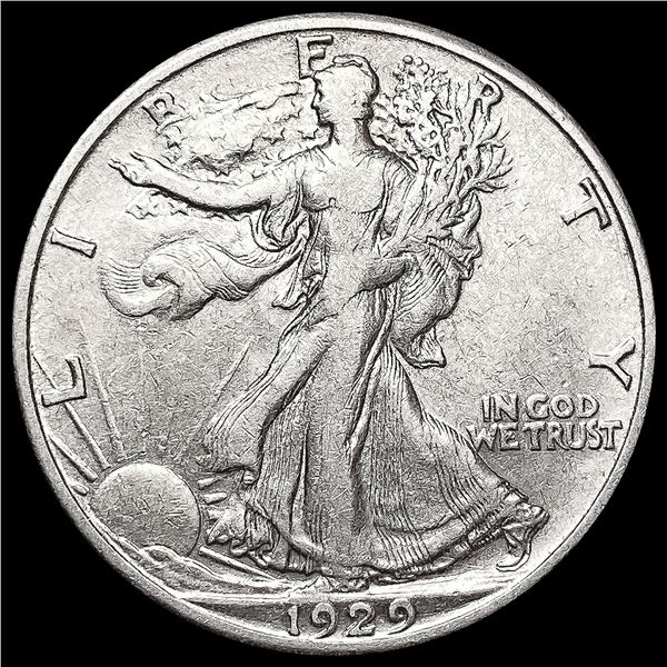 1929-S Walking Liberty Half Dollar NEARLY UNCIRCUL