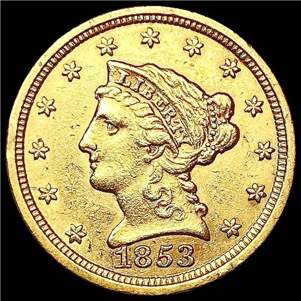 1853 $2.50 Gold Quarter Eagle CLOSELY UNCIRCULATED