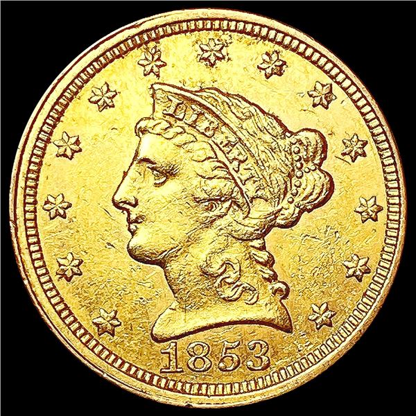 1853 $2.50 Gold Quarter Eagle CLOSELY UNCIRCULATED