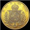 Image 2 : 1867 Brazil .5286oz Gold 20000 Reis CLOSELY UNCIRC