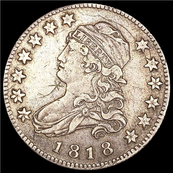 1818 Capped Bust Half Dollar LIGHTLY CIRCULATED