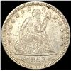 Image 1 : 1853 Arws & Rays Seated Liberty Quarter CLOSELY UN