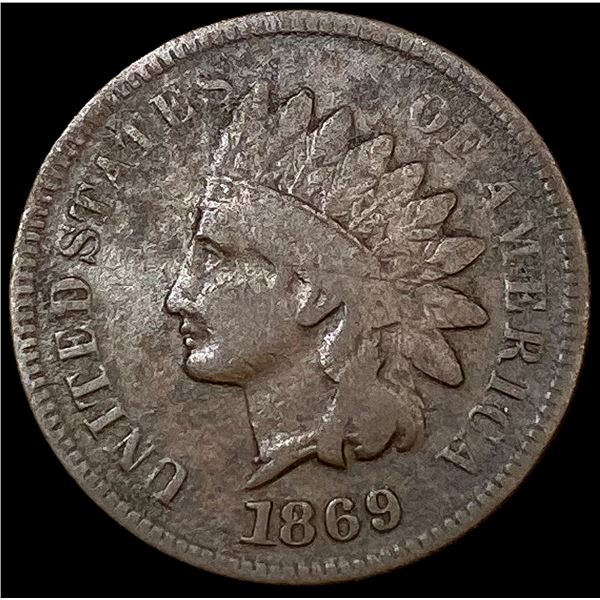 1869 Indian Head Cent LIGHTLY CIRCULATED