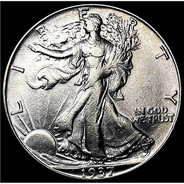 1937-S Walking Liberty Half Dollar CLOSELY UNCIRCU