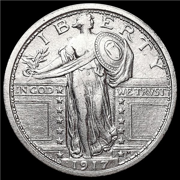 1917 T1 Standing Liberty Quarter CHOICE AU