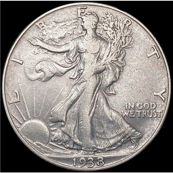 1938-D Walking Liberty Half Dollar LIGHTLY CIRCULA