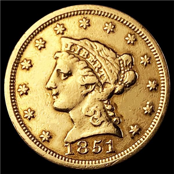 1851 $2.50 Gold Quarter Eagle LIGHTLY CIRCULATED