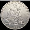 Image 1 : 1869 Seated Liberty Half Dollar CLOSELY UNCIRCULAT