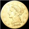 1844 $5 Gold Half Eagle NICELY CIRCULATED