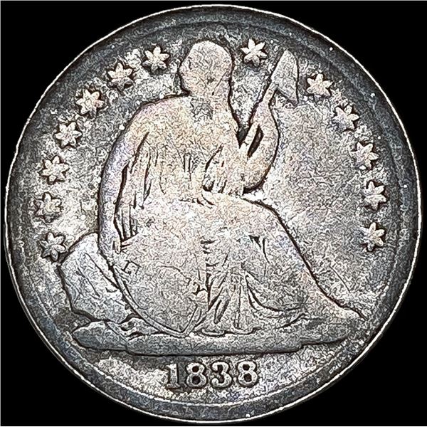 1838 Seated Liberty Dime NICELY CIRCULATED