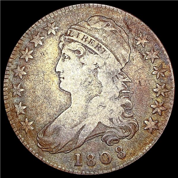 1808 Capped Bust Half Dollar NICELY CIRCULATED