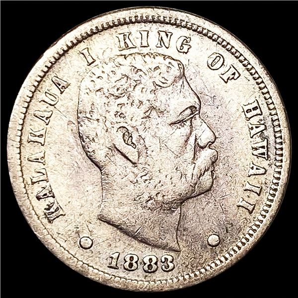 1883 Kingdom of Hawaii Dime NEARLY UNCIRCULATED