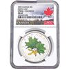 Image 1 : 2002 Canada Silv. $5 Maple Leaf Spring-Colorized N