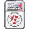 Image 1 : 2004 Canada Silv. $5 Maple Leaf Winter-Colorized N