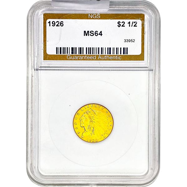 1926 $2.50 Gold Quarter Eagle NGS MS64
