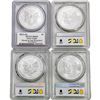 Image 2 : 2012-2020 US Silver Eagles [4 Coins] PCGS MS69 1st