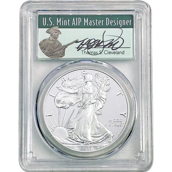 2017-W Lettered Edge Silver Eagle PCGS PR70 WP Min