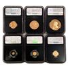 Image 2 : 2017 6PC 1.92oz Gold Krugerrand Set NGC PF70 UC FR