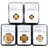 Image 2 : 2009 G. Britain 2.26oz Gold 5PC Set NGC PF69