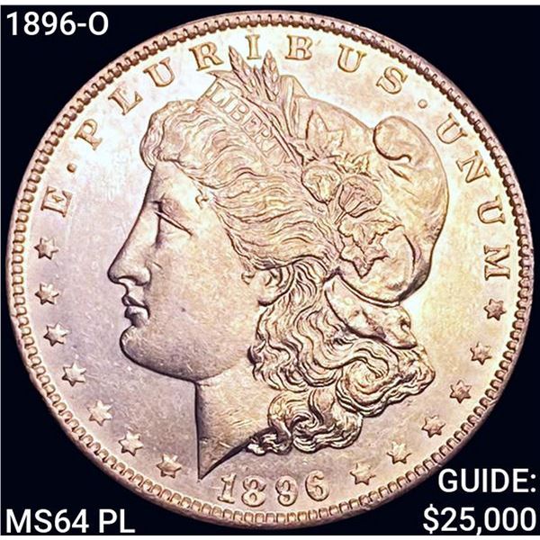 1896-O Morgan Silver Dollar CHOICE BU PL