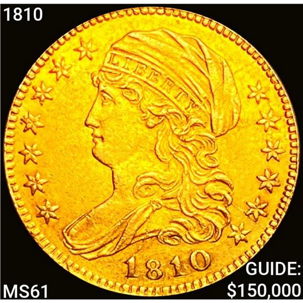 1810 $5 Gold Half Eagle UNCIRCULATED