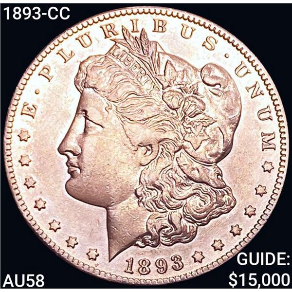 1893-CC Morgan Silver Dollar CHOICE AU