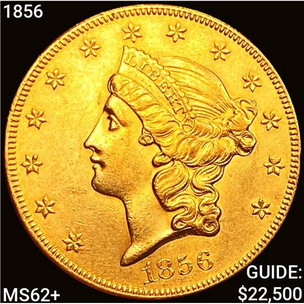 1856 $20 Gold Double Eagle UNCIRCULATED +