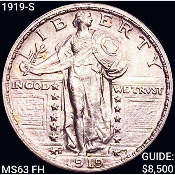 1919-S Standing Liberty Quarter CHOICE BU FH